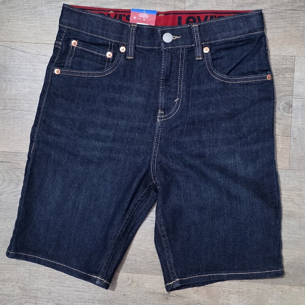 Kid''s Dark Blue Denim Shorts Size 12 Regulated Waist